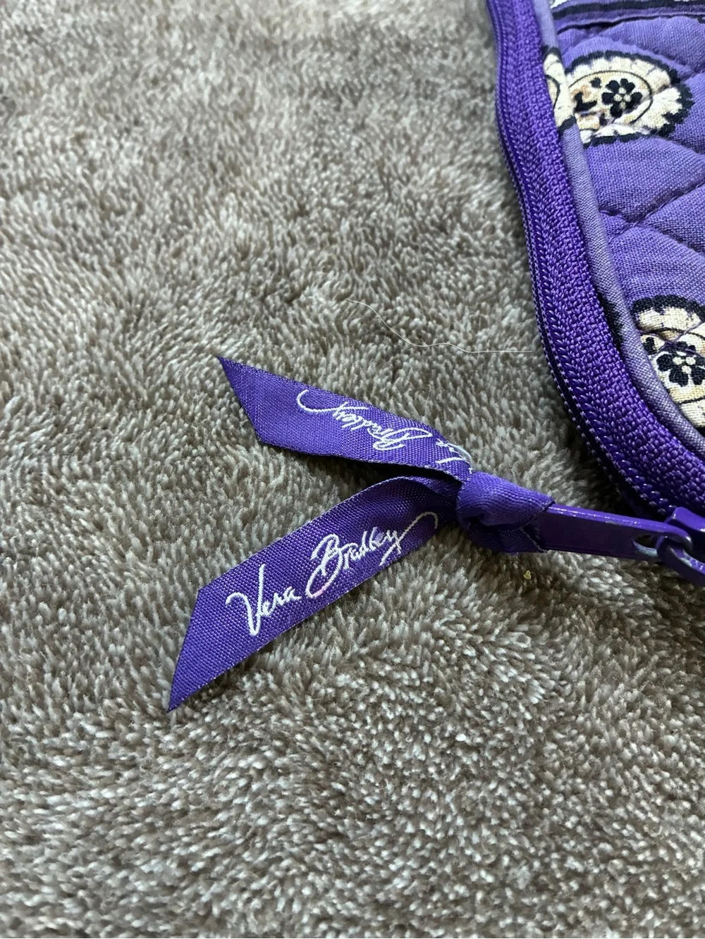 Vera Bradley Simply Soft Laptop/Tablet Case Bag 8.5” Purple Floral Paisley